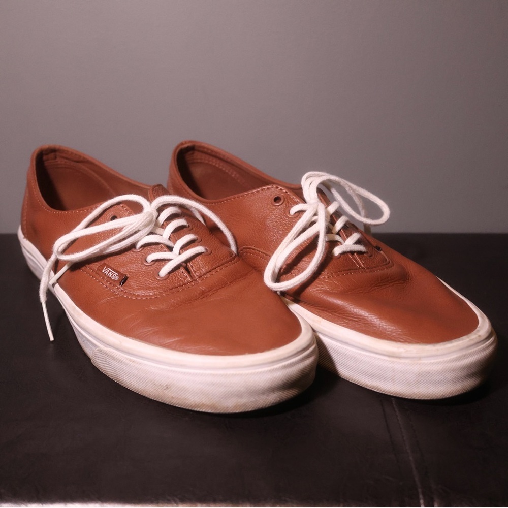 Vans Brown Leather Authentic Shoes